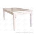 Pine Dining Table, White Wooden Table(CERTAB)